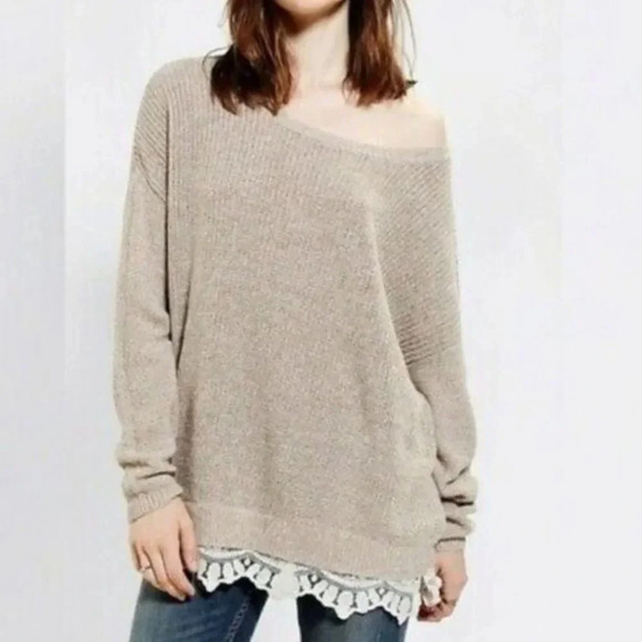 Pins and Needles Lace Trim Sweater - Picture 1 of 10